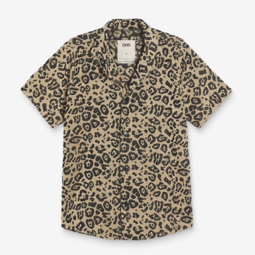 OAS Leo Cuba Leopard Print Short Sleeve Tee